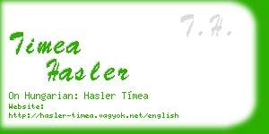 timea hasler business card